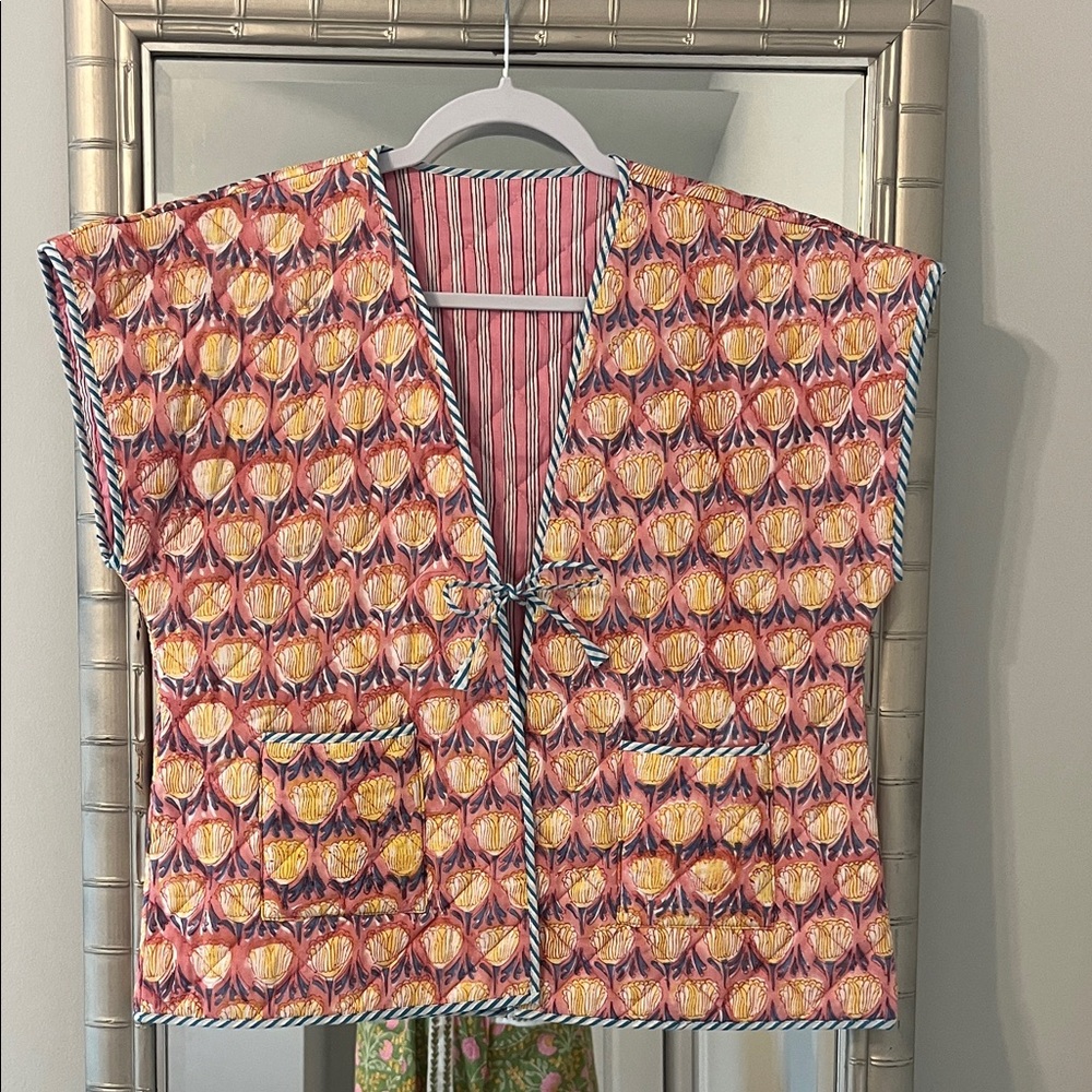 Colorful Quilted Vest. handmade.